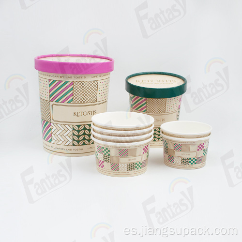 Tazas desechables de 3 oz de 5 oz de 8 oz de papel de helado